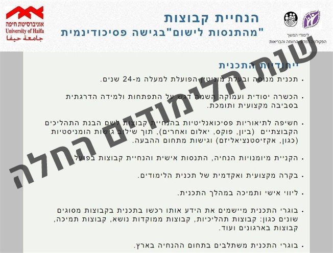 מהתנסות ליישום בשיטת פסיכודינמית