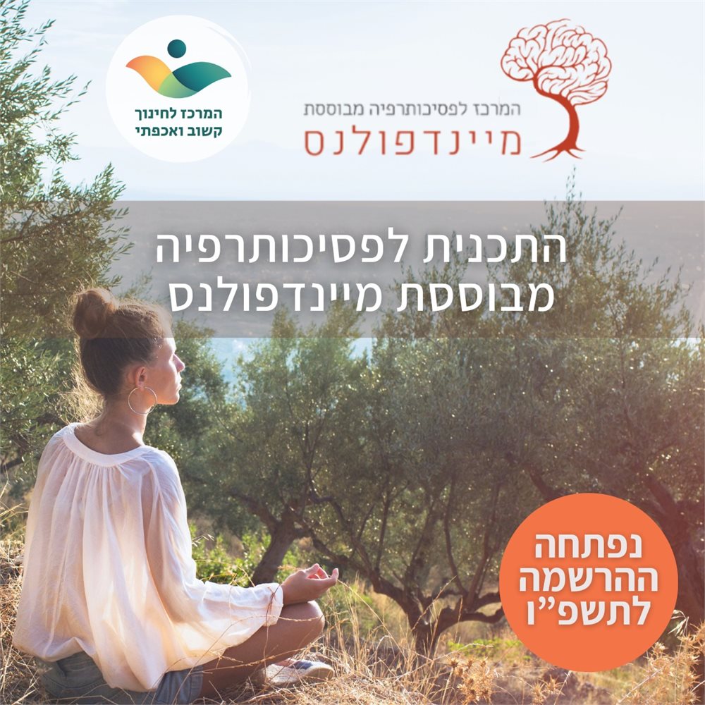 ערב היכרות עם התכנית לפסיכותרפיה מבוססת מיינדפולנס