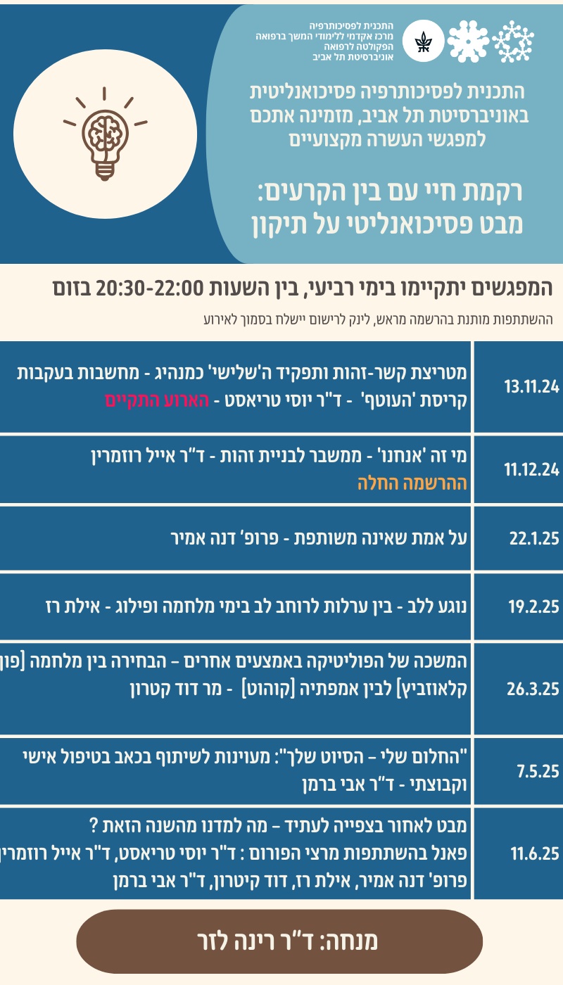 מי זה אנחנו ממשבר לבניית זהות